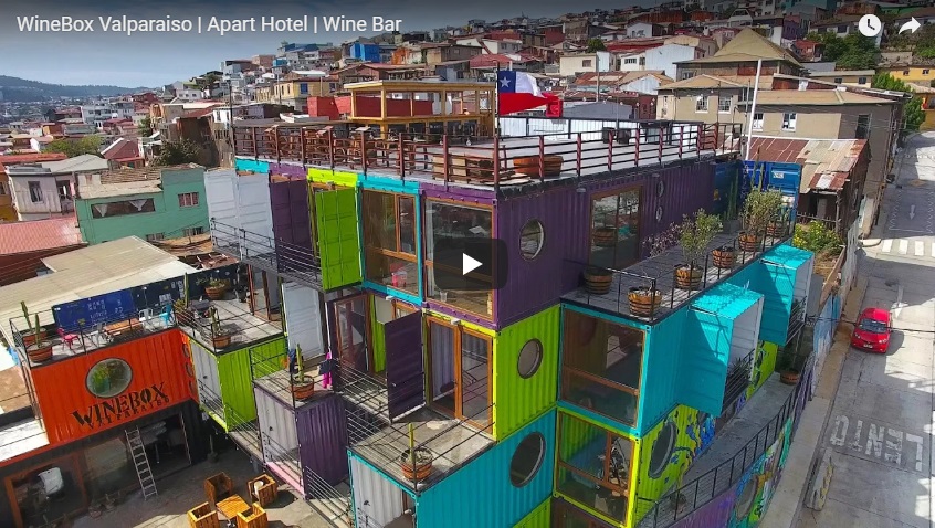 Winebox Valparaiso, un hotel para el enoturismo en Chile muestra de la sostenibilidad y el reciclaje