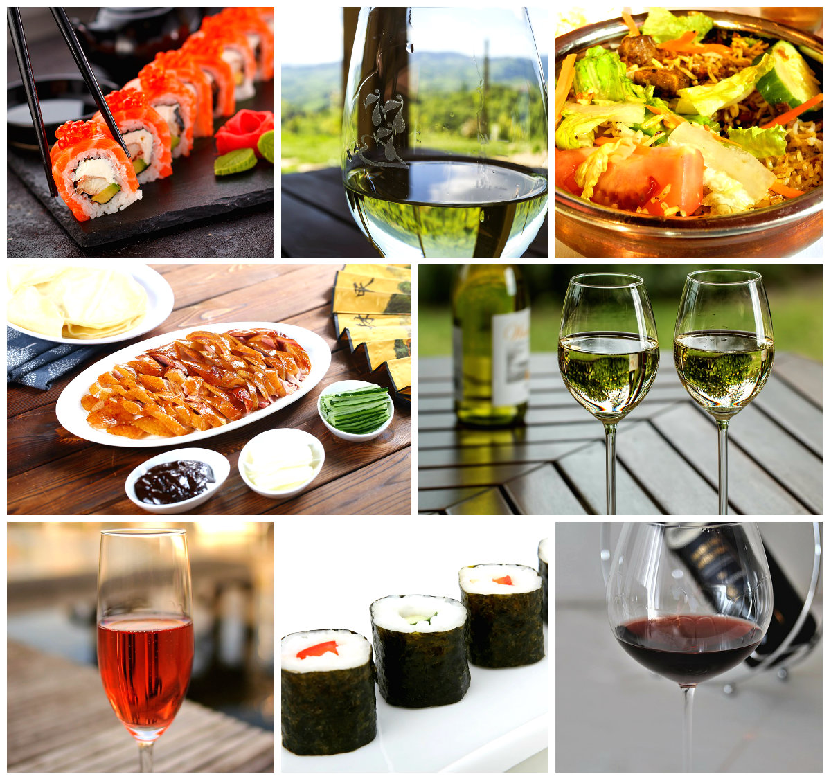 Maridando vinos con comidas asiáticas