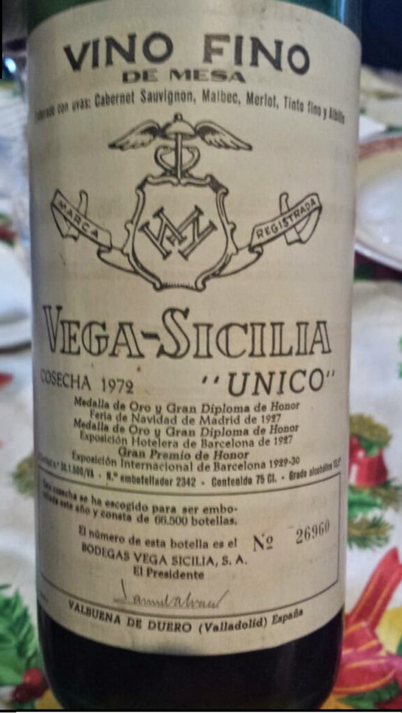 Vega Sicilia Único 1972