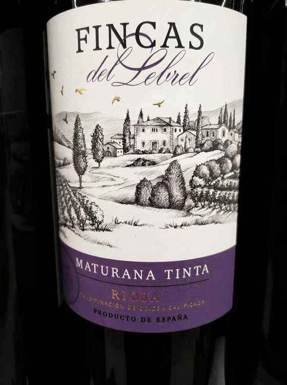 – Lebrel Rioja del vino Sobrelias Tinta del Maturana Fincas Cata 2019,