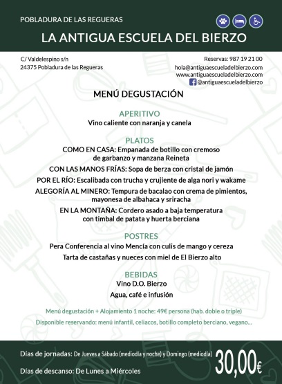 Jornadas Gastronómicas de El Bierzo en La Antigua Escuela del Bierzo