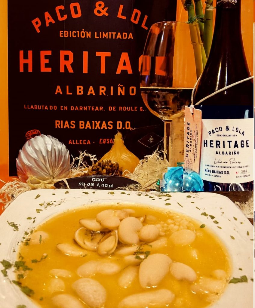 Heritage 2020 de Paco & Lola con unas fabes con almejas