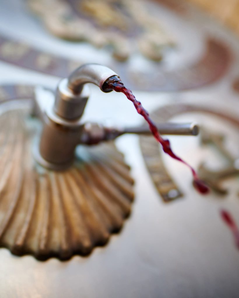 fuente que mana vino en Navarra