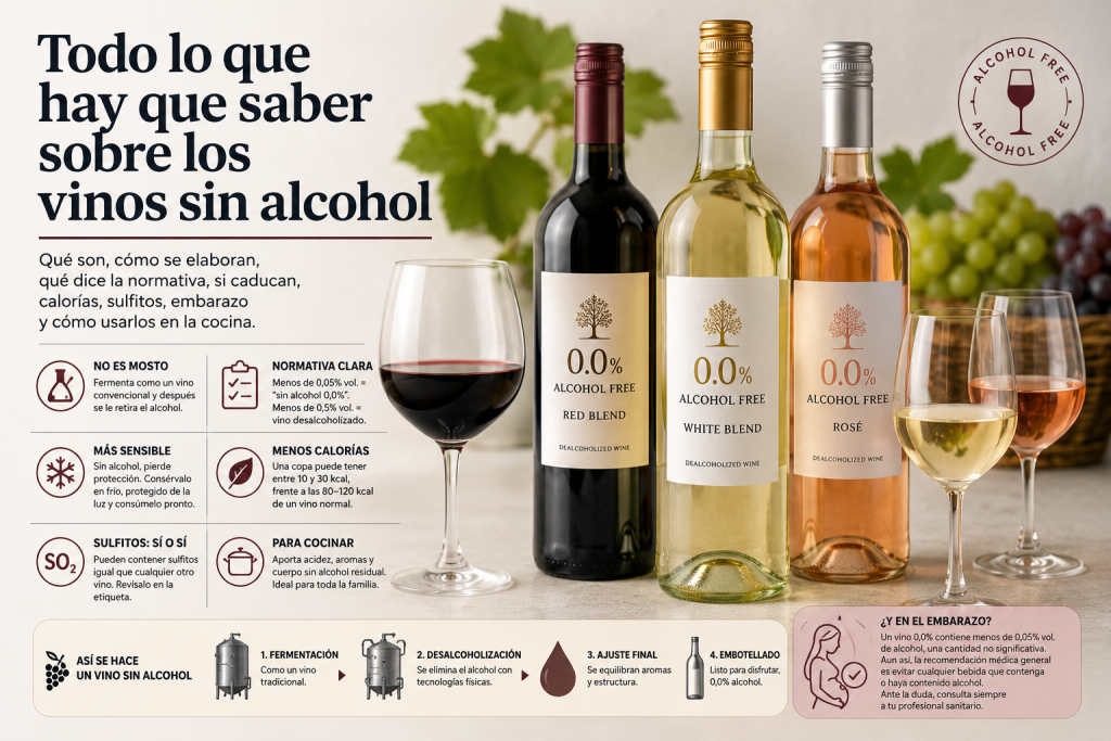 todo lo que hay que saber sobre los vinos sin alcohol en una infografía