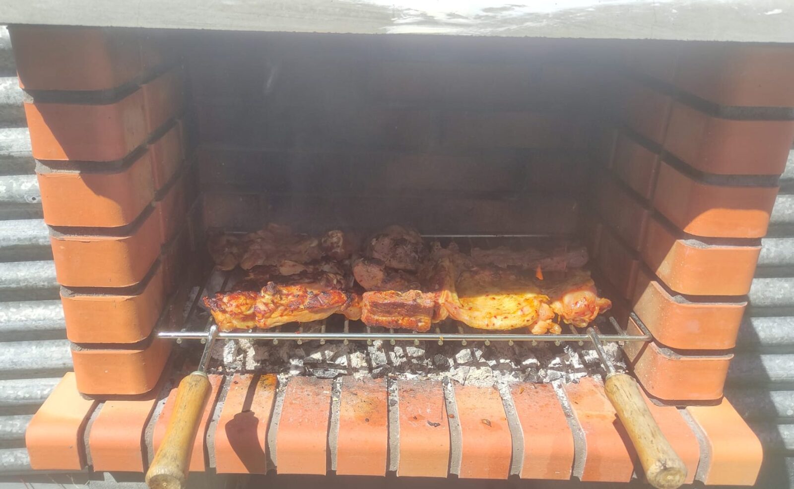 Diferentes tipos de carne en la barbacoa