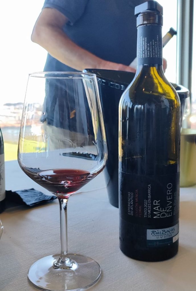 Mar de Envero Tinto 2022 Mar de Envero Tinto 2022, botella y copa