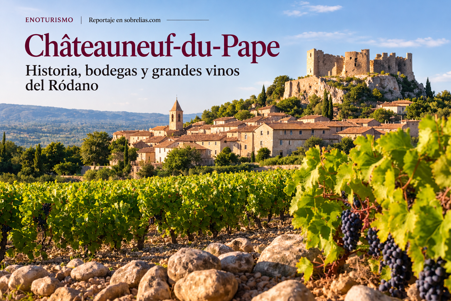 Reportaje de una visita enoturística a Chateauneuf-du-pape en sobrelias.com